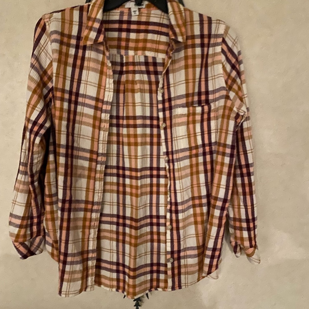 Women Sonoma Plaid Shirt